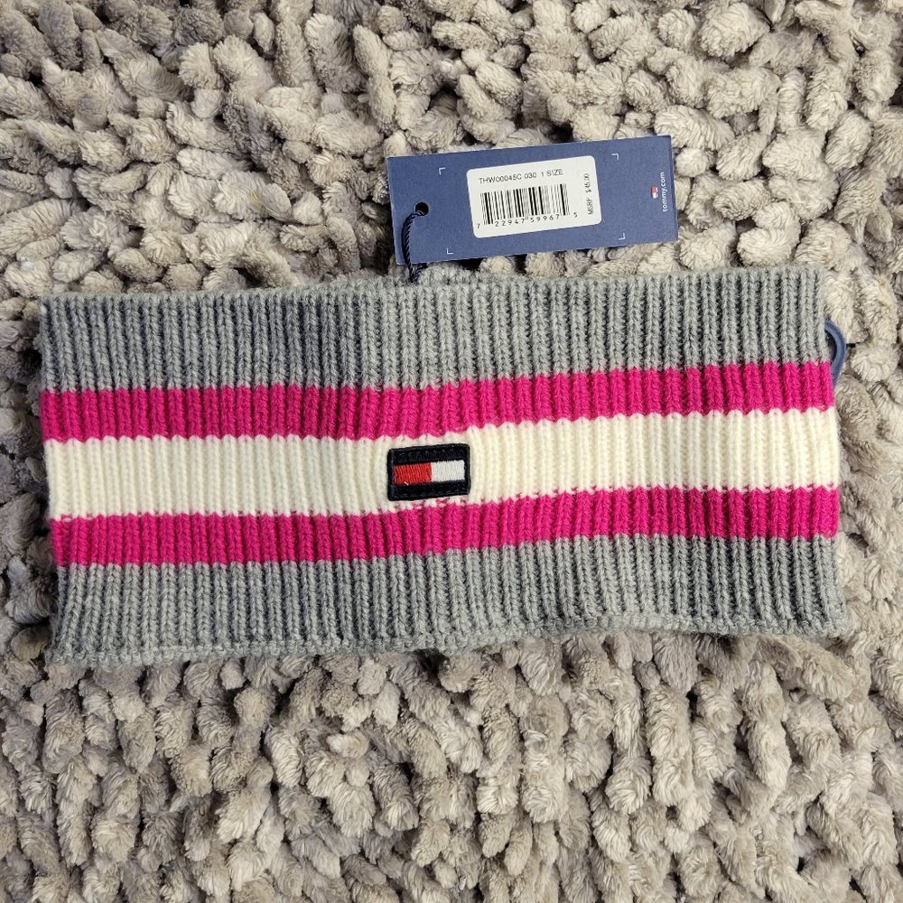TOMMY HILFIGER WOMENS KNIT SCARF ROUND - Picture 2 of 11
